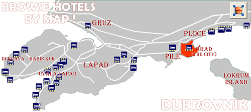 Dubrovnik Hotels map