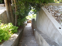 The stairway leading to St Jakov beach