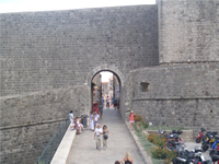 Buza gate on the northern wall of Dubrovnik