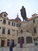 Gundulic Statue in Dubrovnik on Gundulic Square