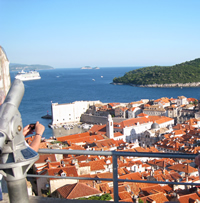 Panorama view of Dubrovnik from vista point of Minceta Tower