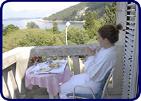 Balcony featuring sea view at Hotel Komodor