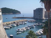St John fortress and Old port with Lokrum Island in background