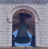 Entrance to Dubrovnik City walls next to Holy Savior church